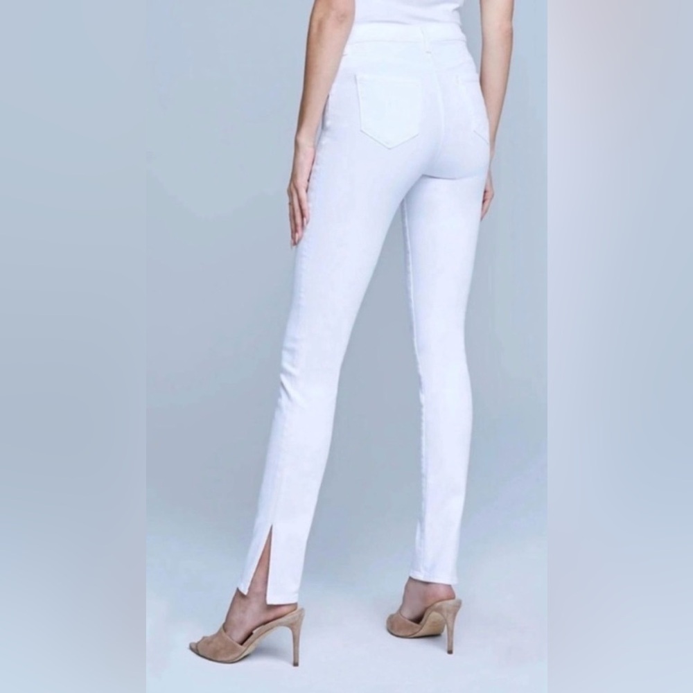 L’AGENCE Josie Women's White High Rise Skinny Jeans - 24 - Picture 3 of 8